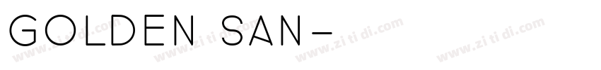 Golden San字体转换